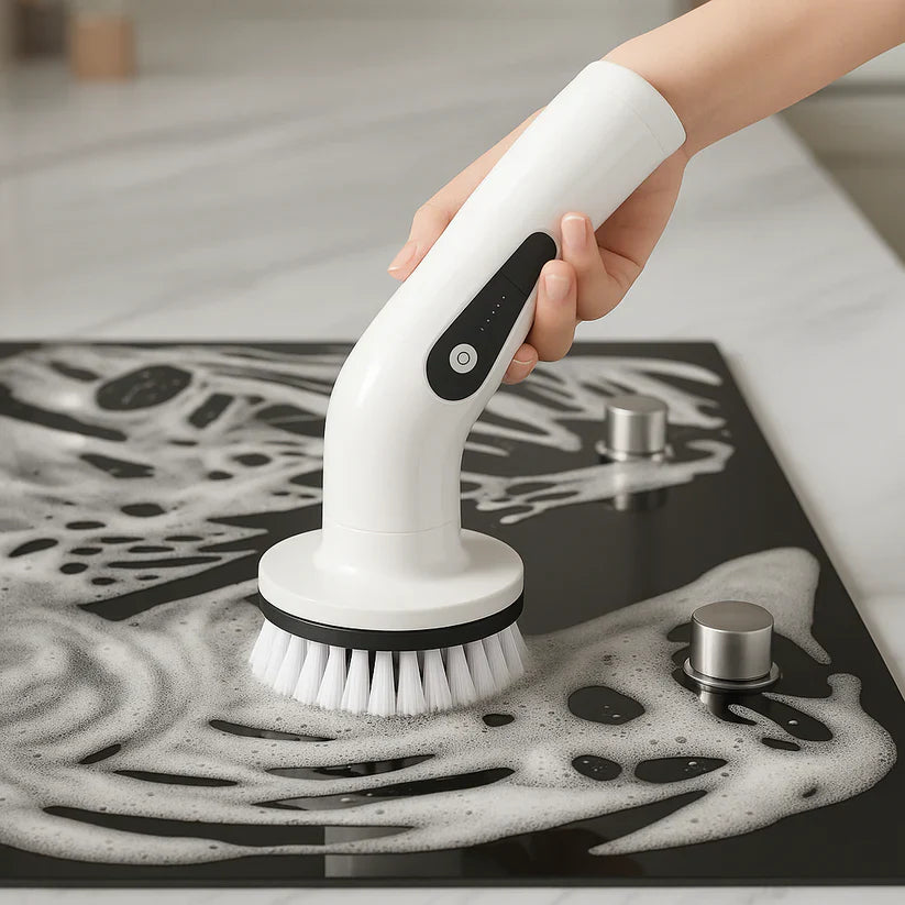 8 in 1 Electric Spin Scrubber+ Free 4 Pack Crevice Cleaning Brushes