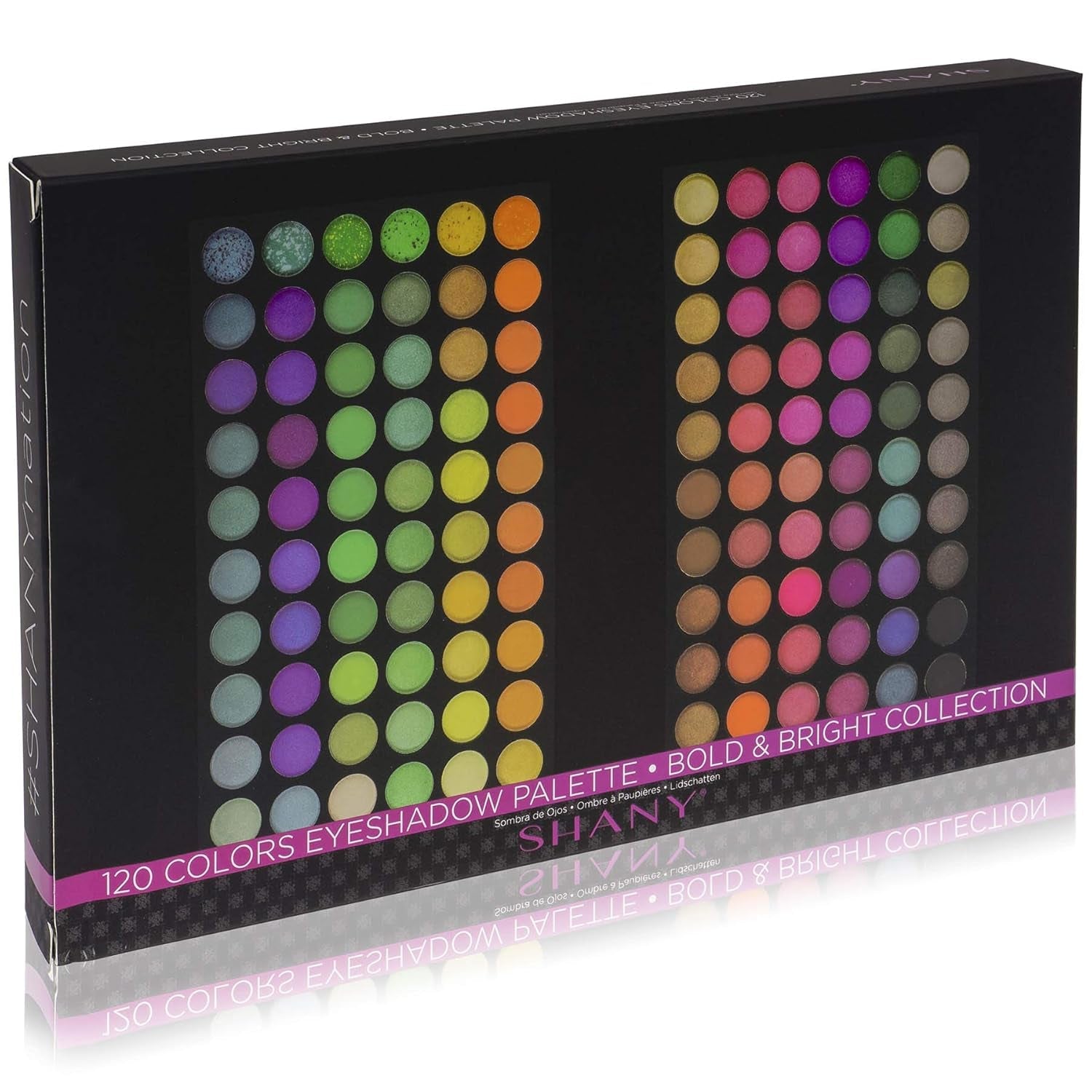 Highly Pigmented Eye Makeup Palette, 120 Matte Shimmer Metallic Eyeshadow Pallet with Long Lasting and Blendable Natural Colors - Classic Neon