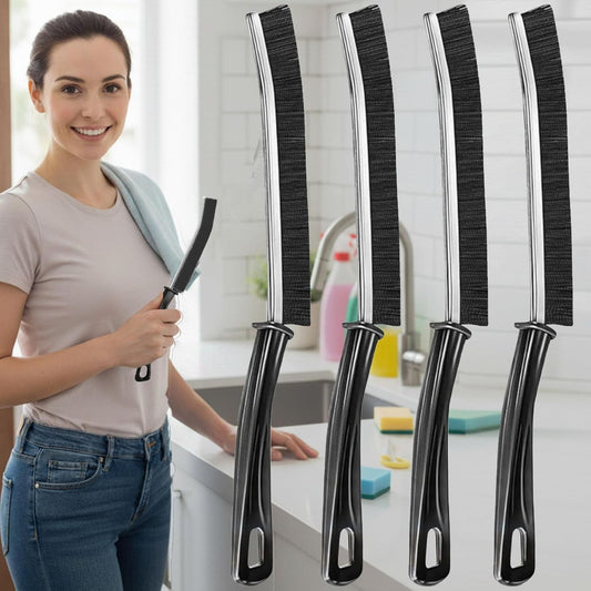 Crevice Cleaning Brushes Set 4 Pack, Small Grout and Gap Cleaner Brushes for Shower, Tile, Toilet, Kitchen and Bathroom, Narrow Scrub Brushes for Household Use and Deep Cleaning