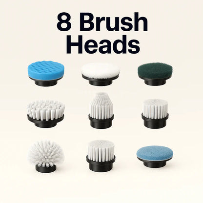 8 in 1  Electric Spin Scrubber+ Free 4 Pack Crevice Cleaning Brushes