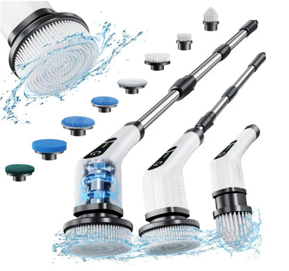 8 in 1  Electric Spin Scrubber+ Free 4 Pack Crevice Cleaning Brushes