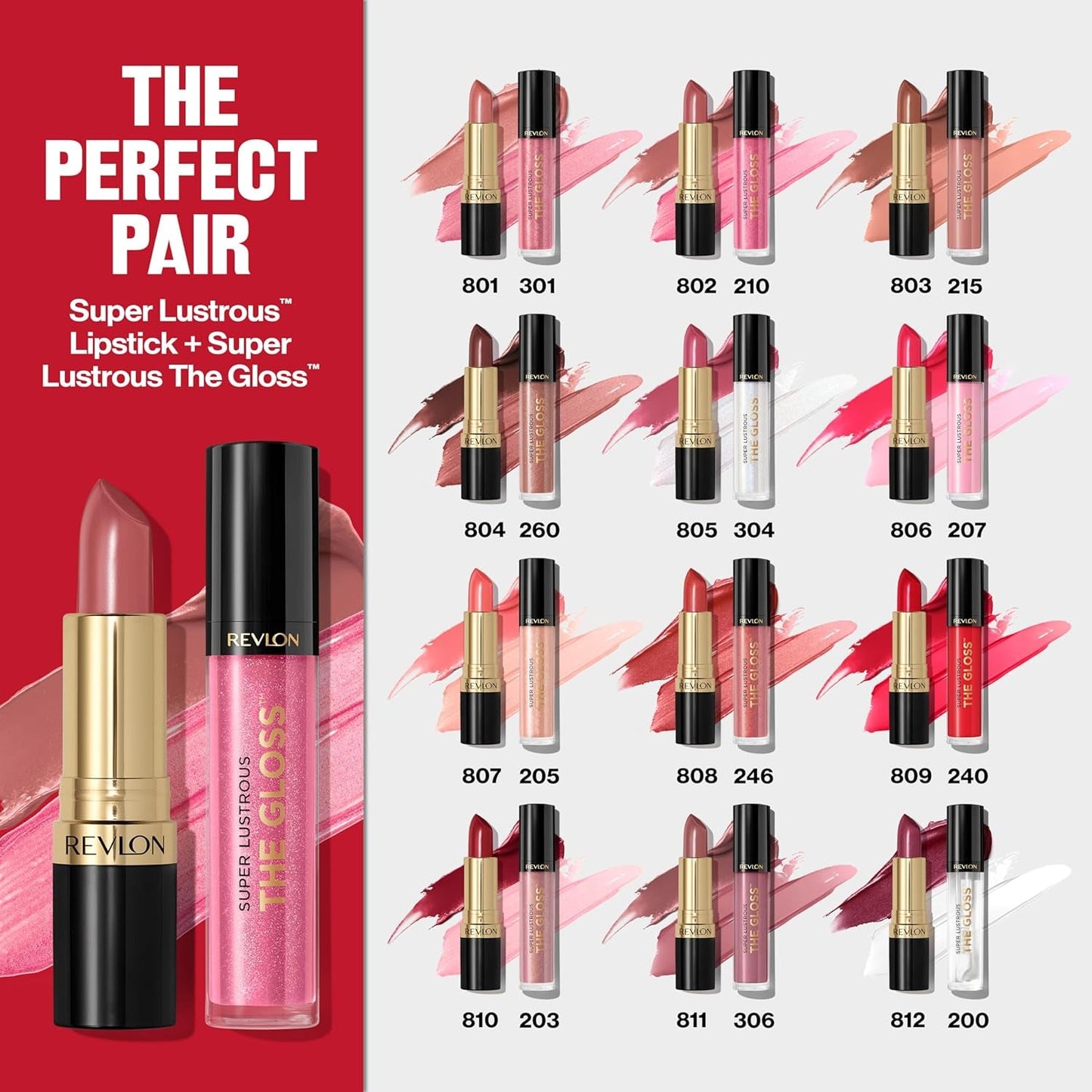 Super Lustrous Lip Gloss, Non-Sticky, Hydrating, High Shine Finish, 200 Crystal Clear, 0.13 Oz