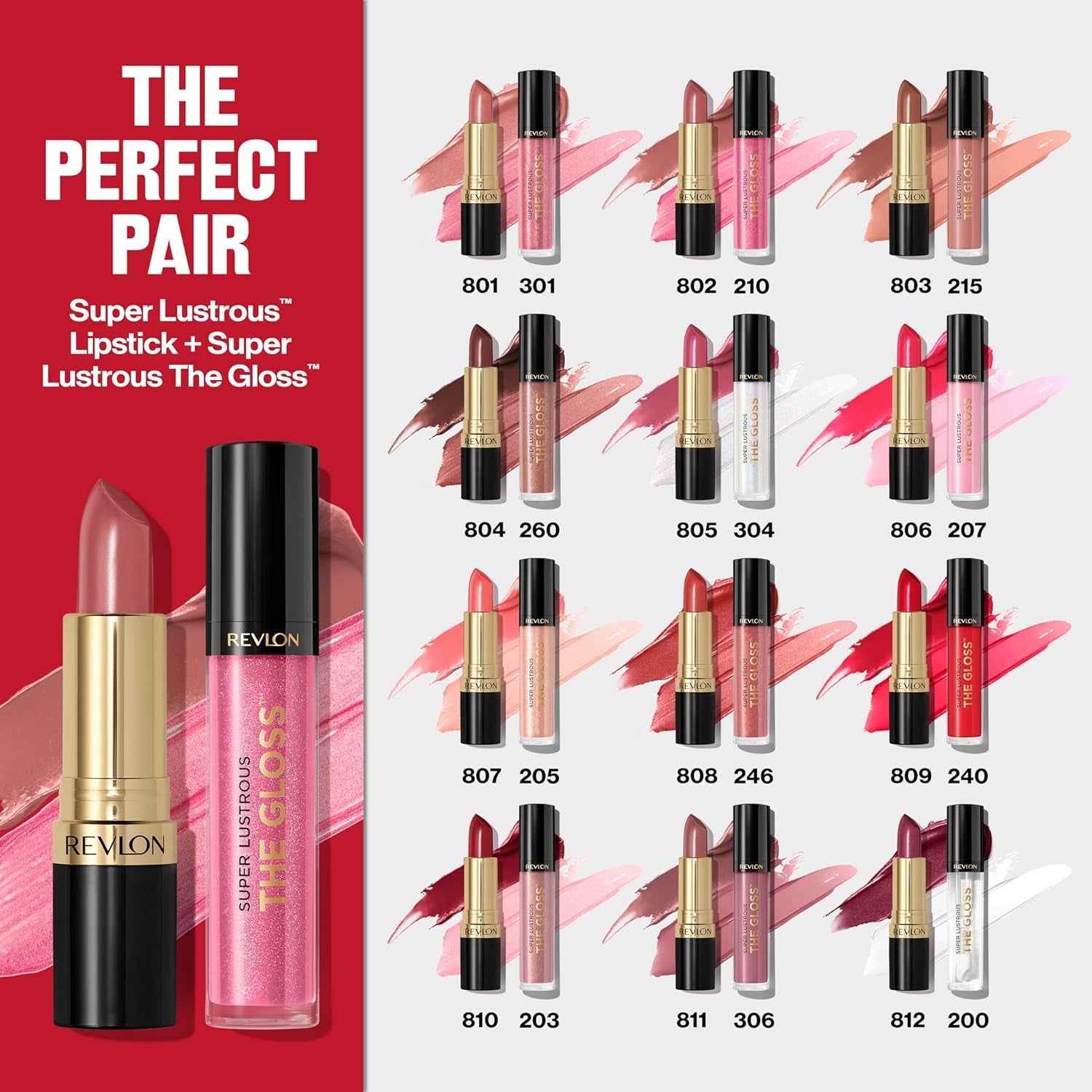 Super Lustrous Lip Gloss, Non-Sticky, Hydrating, High Shine Finish, 200 Crystal Clear, 0.13 Oz