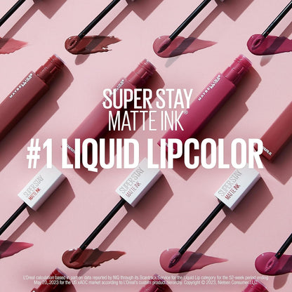 Super Stay Matte Ink Liquid Lipstick Makeup, Long Lasting High Impact Color, up to 16H Wear, Composer, Cherry Brown, 1 Count, Packaging May Vary