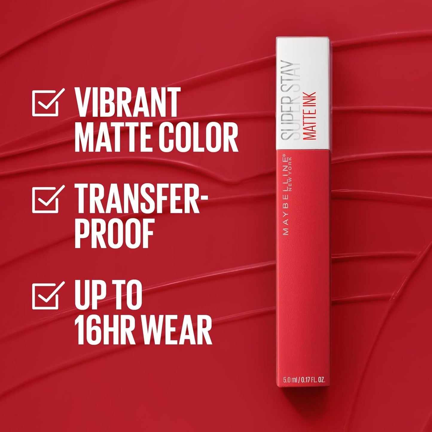 Super Stay Matte Ink Liquid Lipstick Makeup, Long Lasting High Impact Color, up to 16H Wear, Composer, Cherry Brown, 1 Count, Packaging May Vary
