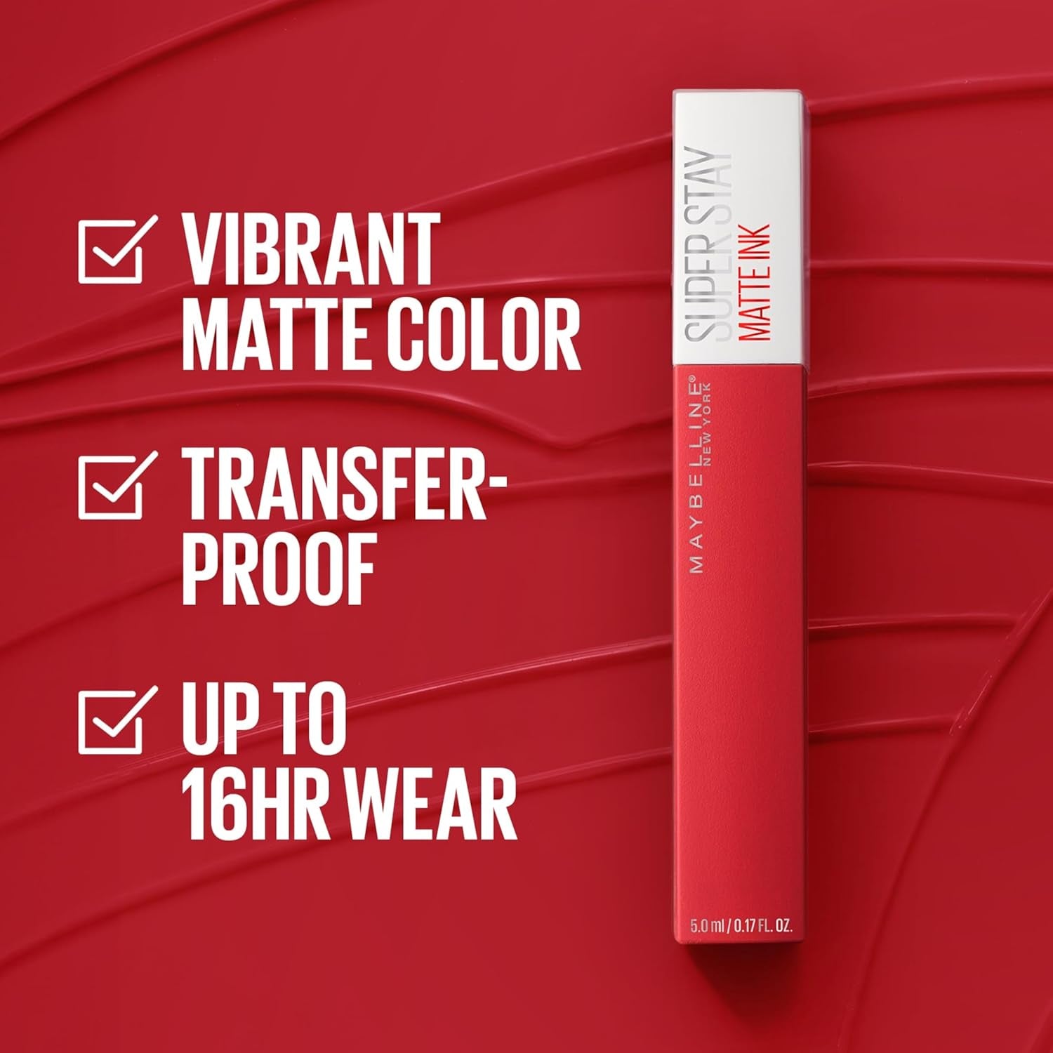Super Stay Matte Ink Liquid Lipstick Makeup, Long Lasting High Impact Color, up to 16H Wear, Composer, Cherry Brown, 1 Count, Packaging May Vary