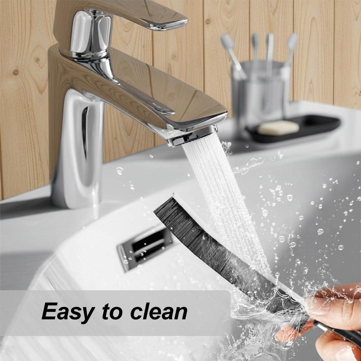 Crevice Cleaning Brushes Set 4 Pack, Small Grout and Gap Cleaner Brushes for Shower, Tile, Toilet, Kitchen and Bathroom, Narrow Scrub Brushes for Household Use and Deep Cleaning