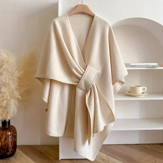 Long poncho shawl