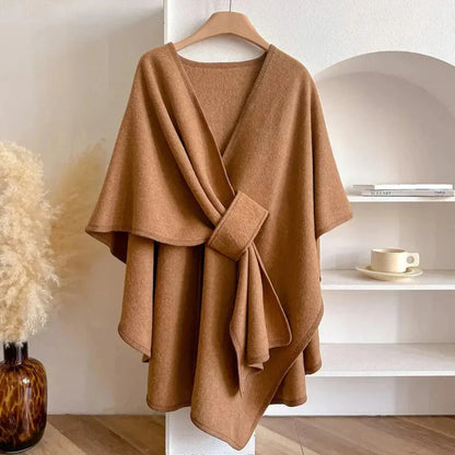 Long poncho shawl