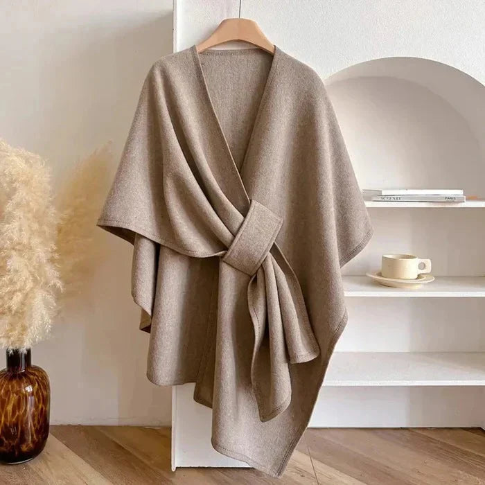 Long poncho shawl