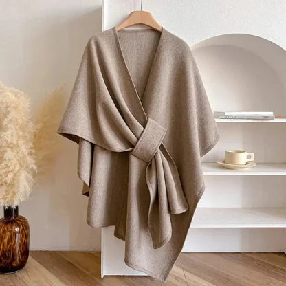 Long poncho shawl